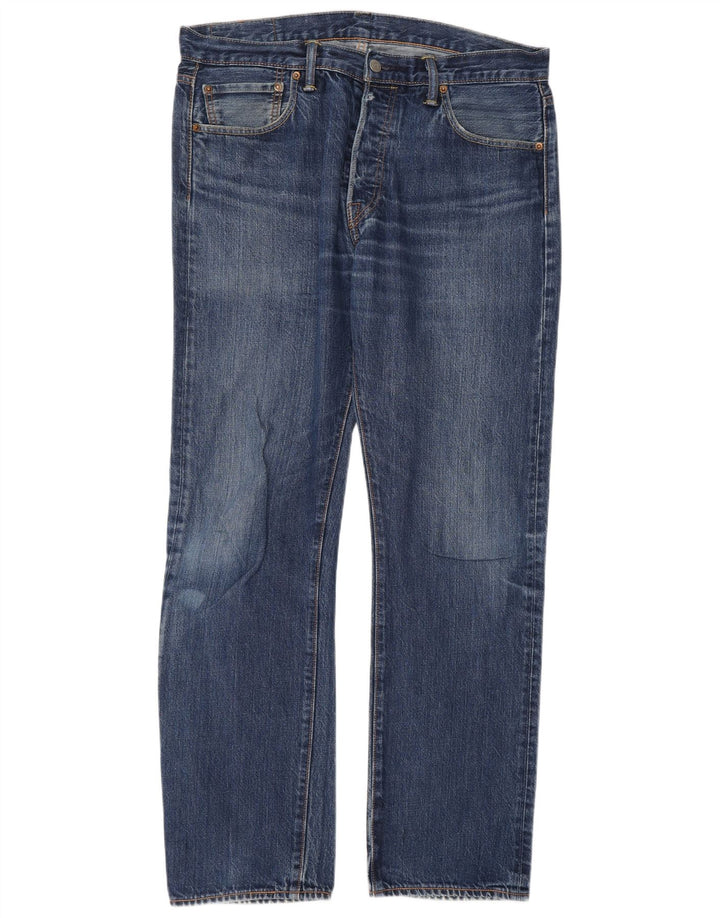 Levi's Herre 501 Straight Jeans W34 L32 Blå