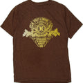 HURLEY Mens Graphic T-Shirt Top Medium Brown Cotton Vintage Hurley and Second-Hand Hurley from Messina Hembry 