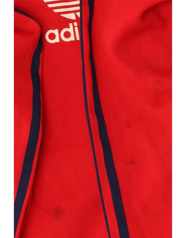 Adidas Hættetrøje med lynlås til mænd Stor rød polyester