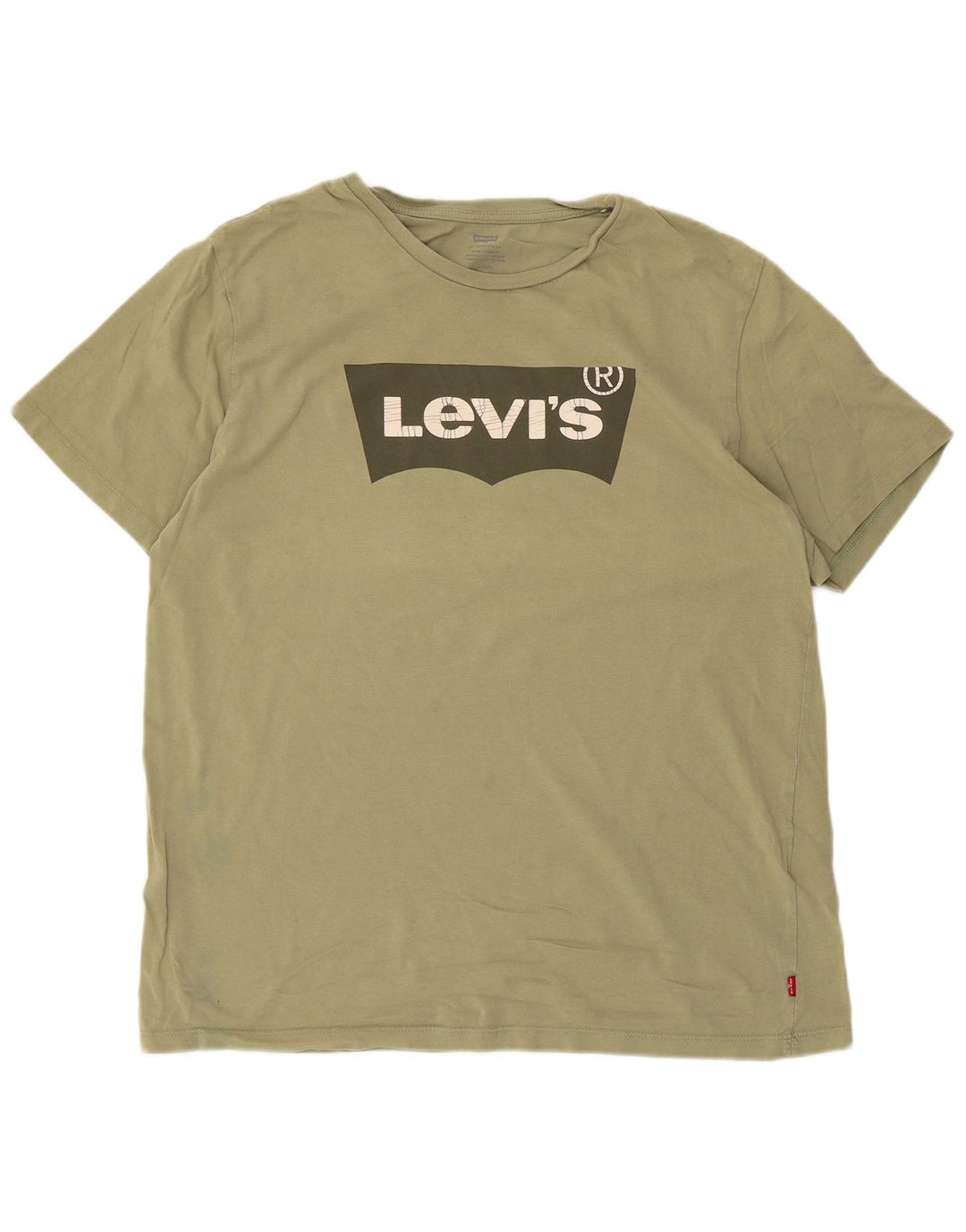 Levi's Herre grafisk T-shirt Top Stor Khaki Bomuld