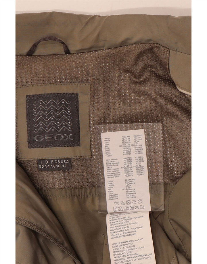 Geox Womens Utility Jacket UK 16 Large Khaki Polyester