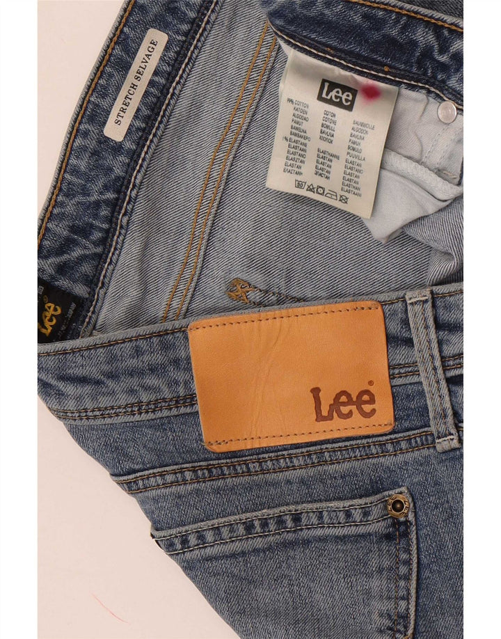 Lee Mens Selvage Stretch Slim Jeans W29 L31 Blå Bomuld