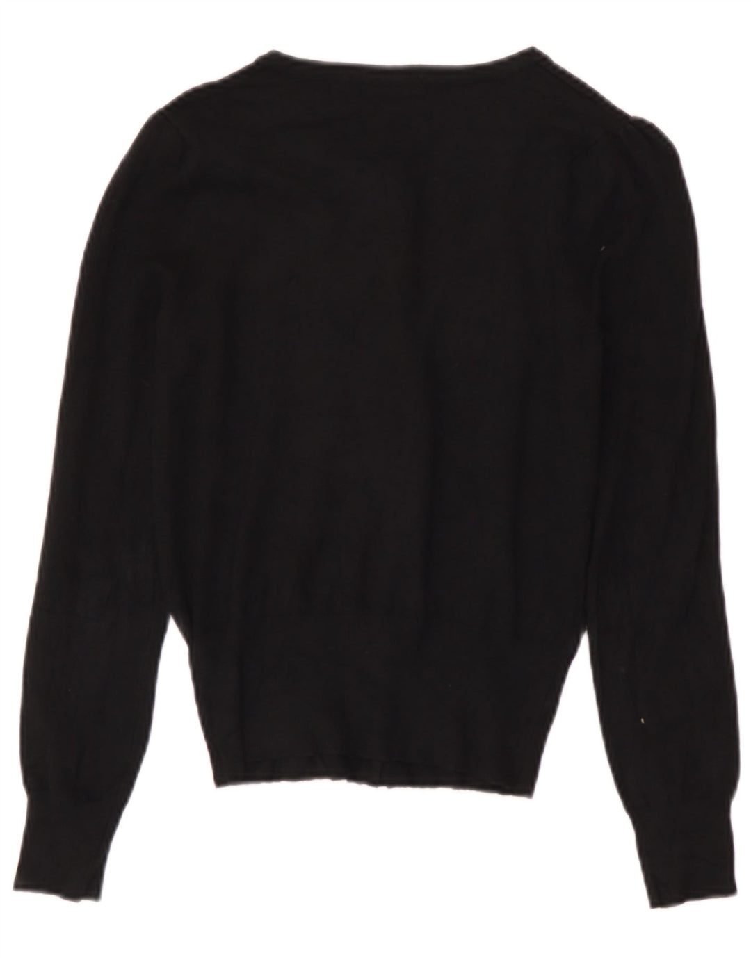 Marks & Spencer Womens Crop Cardigan Sweater UK 8 Small Black Viscose