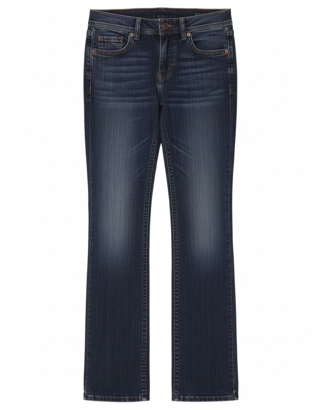 Benetton Dame Bootcut Jeans W26 L34 Blå Bomuld