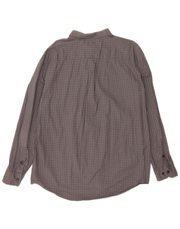 Tommy Hilfiger Herre Custom Fit skjorte 2XL Grå Houndstooth Bomuld
