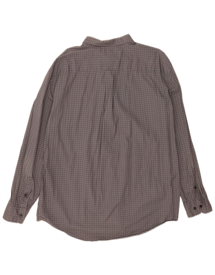 Tommy Hilfiger Herre Custom Fit skjorte 2XL Grå Houndstooth Bomuld