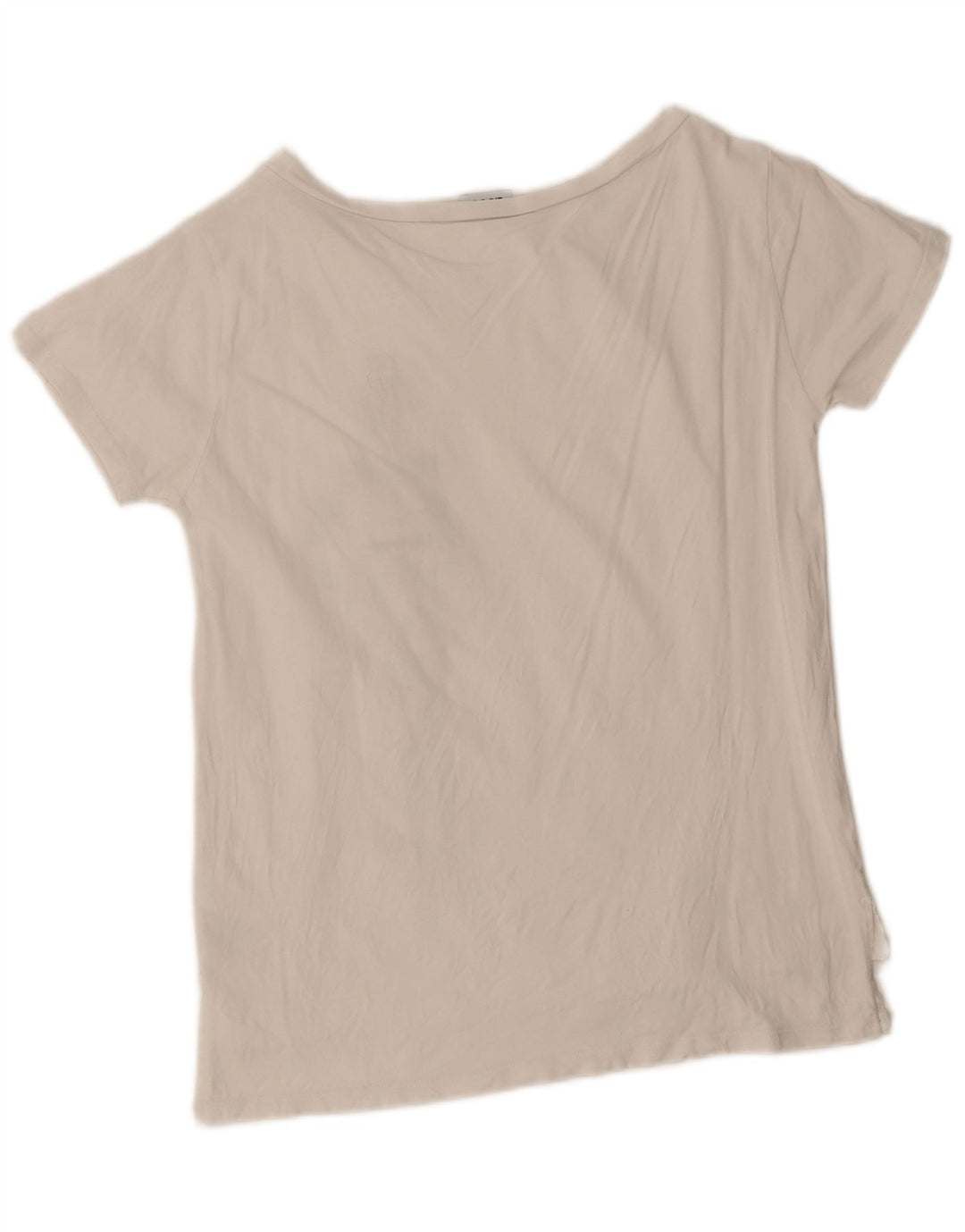 Liu Jo Grafisk T-Shirt Top UK 14 Medium Hvid Bomuld