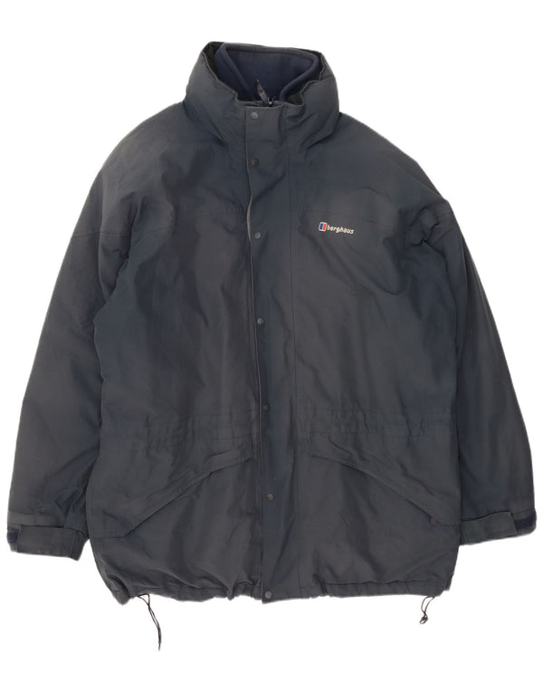Berghaus Mens Windbreaker Jacket UK 42 XL Navy Blue Polyester