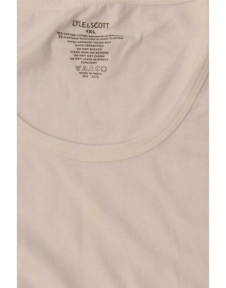 Lyle & Scott Herre T-Shirt Top 4XL Hvid Bomuld