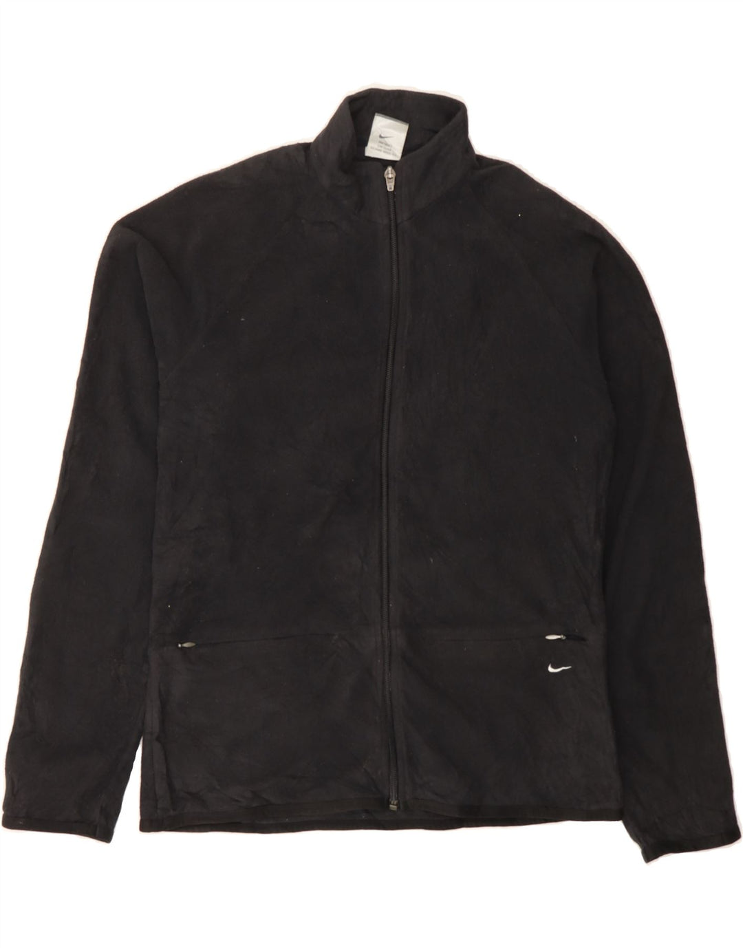 NIKE Womens Fleece Jacket US 4/6 Small Black Polyester Vintage Nike and Second-Hand Nike from Messina Hembry 