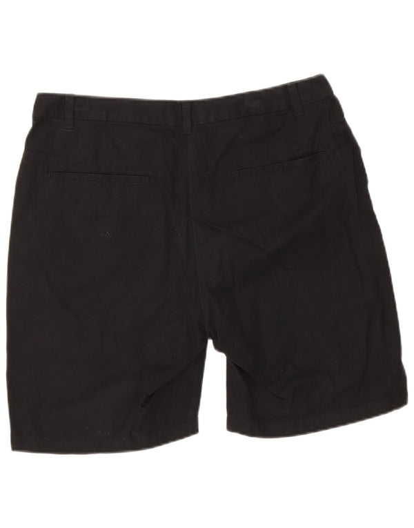 Marks & Spencer Chino Shorts til kvinder UK 12 Medium W30 Sort Bomuld
