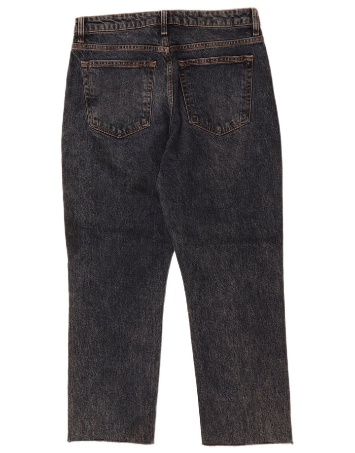 Topshop Dame Cropped Jeans W30 L25 Sort Bomuld