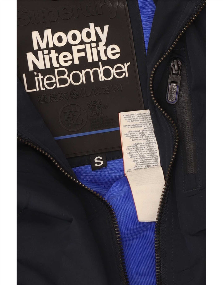Superdry Bomberjakke til mænd UK 36 Lille marineblå polyester