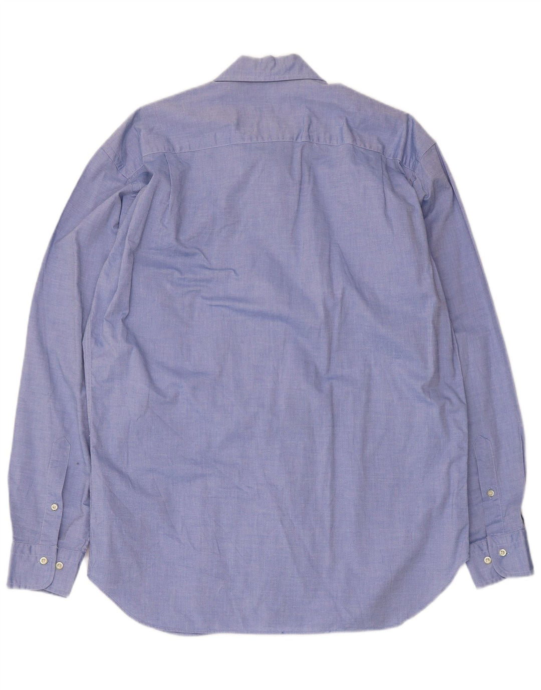 Trussardi Jeans Herreskjorte Størrelse 40 15 1/2 Medium Blå Bomuld