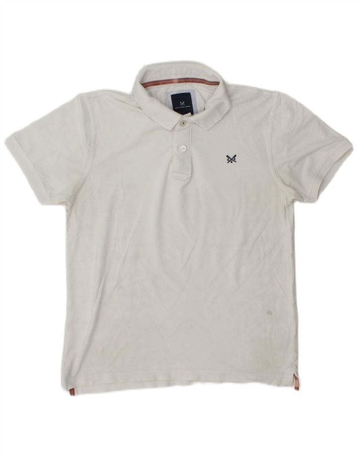 Besætningstøj Herre poloshirt Medium hvid bomuld