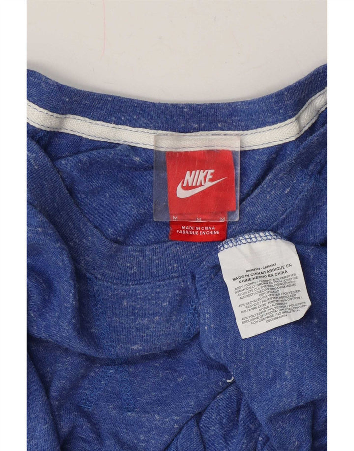 Nike Dame Sweatshirt Jumper UK 14 Medium Blue Flecked Bomuld