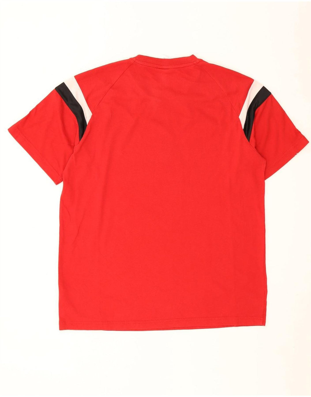 Adidas Herre T-Shirt Top Stor Rød Colourblock Bomuld