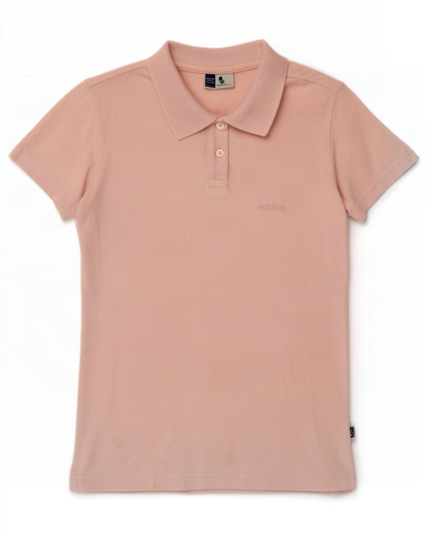 Asics Dame Polo Shirt UK 10 Small Pink Bomuld