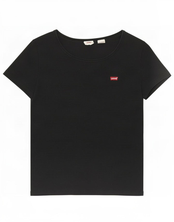 Levi's Dame T-Shirt Top UK 8 Lille Sort