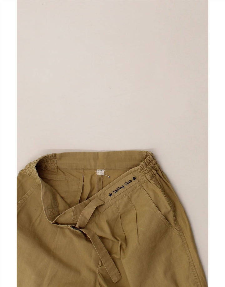 VINTAGE Womens Pegged Chino Shorts W28 Medium  Beige Cotton Vintage Vintage and Second-Hand Vintage from Messina Hembry 