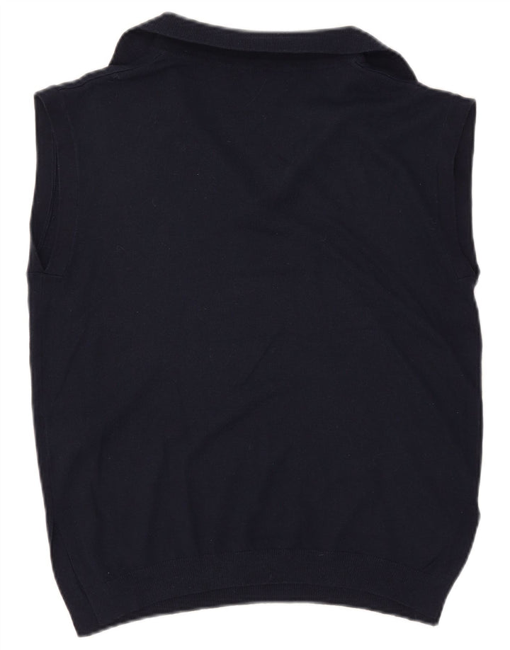 Marks & Spencer Damevest Tank Top UK 10 Small Navy Blue Polyester
