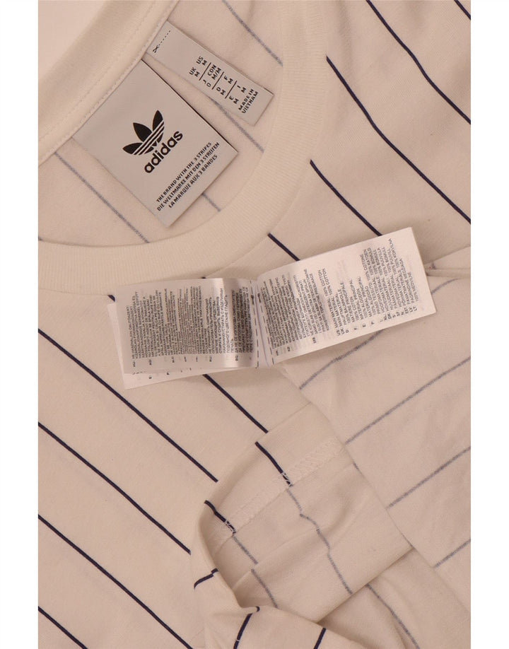 Adidas Herre grafisk T-shirt top mellem hvid stribet bomuld