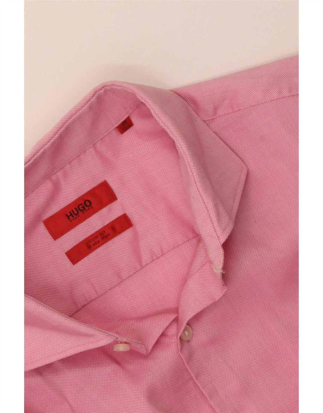 Hugo Boss Herre Slim Fit Skjorte Størrelse 39 15 1/2 Medium Pink