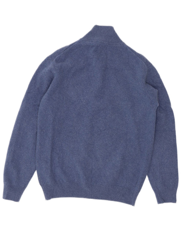 Gant Boys Zip Neck Jumper Sweater 15-16 år Stor Marineblå Uld