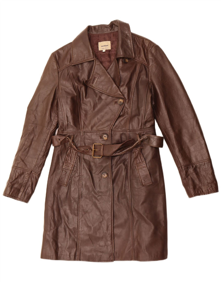 Conbipel læderfrakke til kvinder IT 48 XL Brunt læder