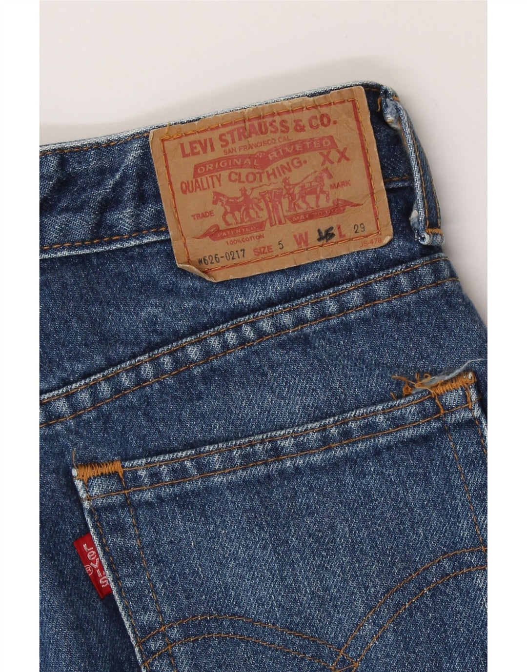 Levi's Dame Jeans med høj talje W25 L29 Blå