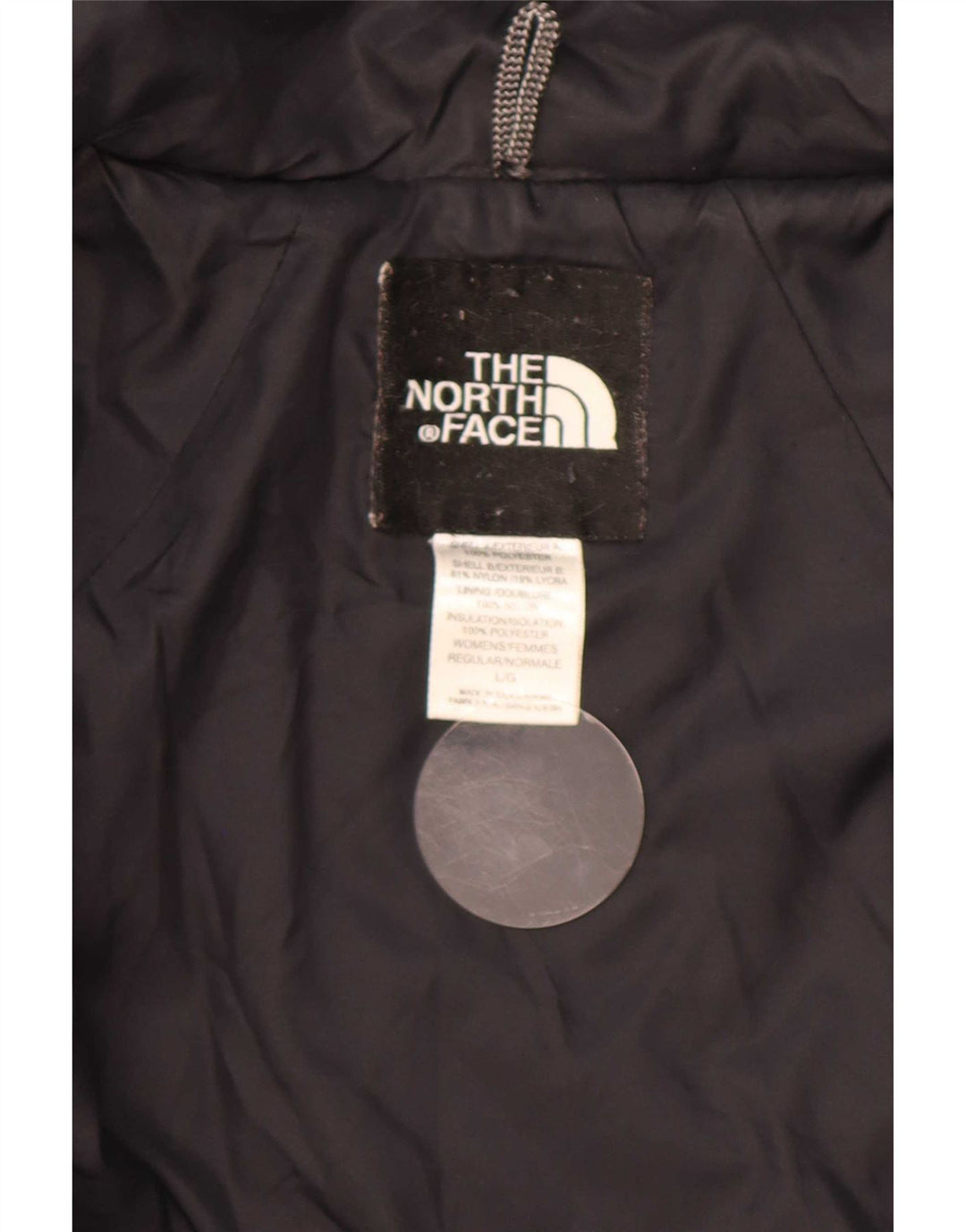 The North Face Herre Liner Polstret Jakke UK 40 Large Black Polyester