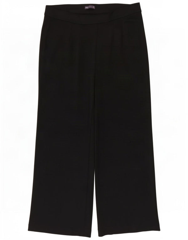Marks & Spencer Womens High Waist Casual Trousers UK 20 2XL W38 L29 Black