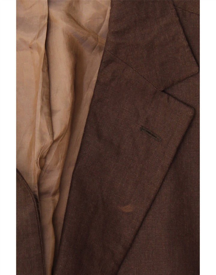 SOLBIATI Herre 2-knaps blazerjakke IT 48 Medium brun hør