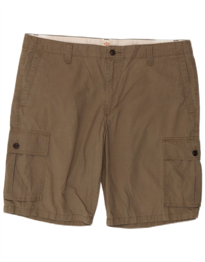 DOCKERS Herre Cargo Shorts W38 XL Beige Bomuld