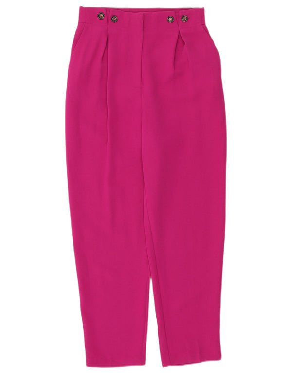 Topshop Kvinder Højtaljet Pegged Cropped Trousers UK 8 Small W26 L25 Pink