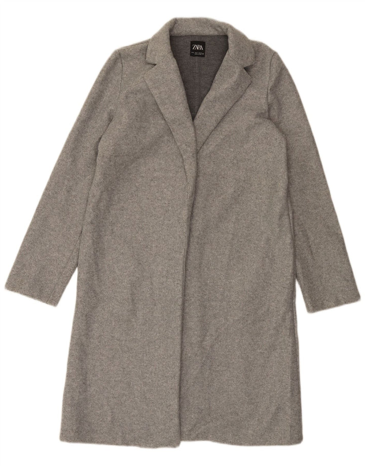 Zara Womens Open Overcoat UK 10 Small Grå