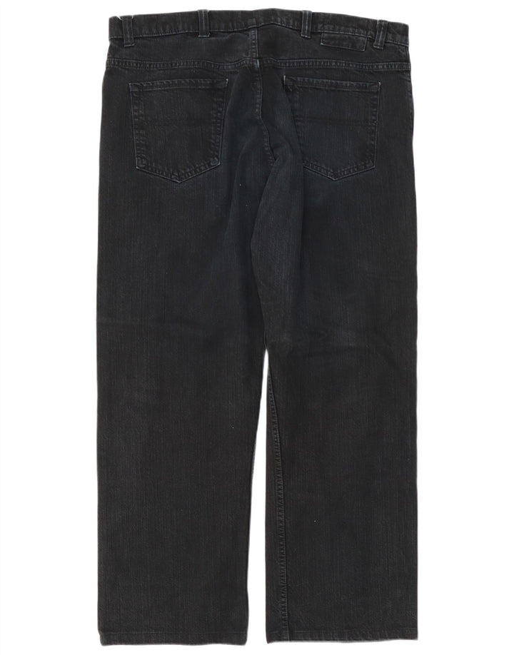 Marks & Spencer Herre Blue Harbor Straight Jeans W40 L28 Sort Bomuld