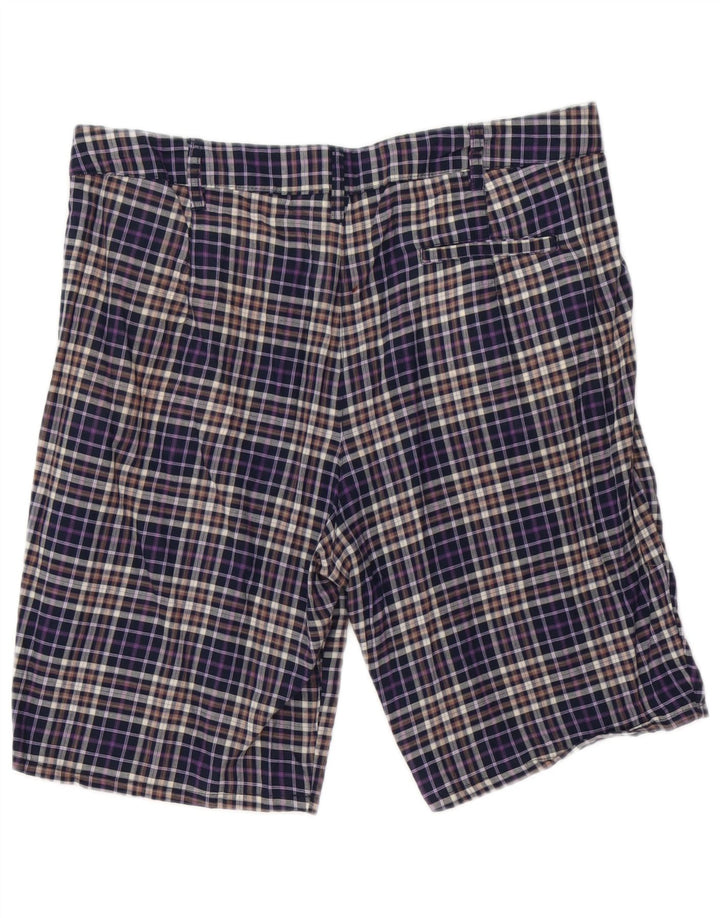 Zara Herre Chino Shorts Large W30 Navy Blue Ternet Bomuld