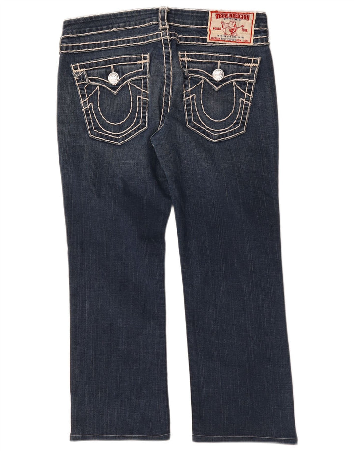 True Religion Dame Crop Bootcut Jeans W32 L26 Blå Bomuld