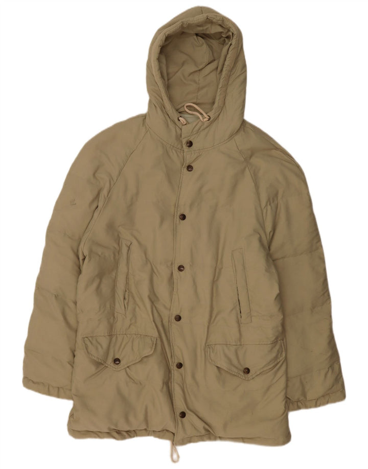 TRUSSARDI Polstret hættejakke til mænd IT 50 Stor grøn polyamid