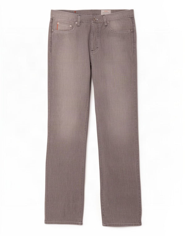 Hugo Boss Straight Jeans til mænd W35 L32 Grå bomuld