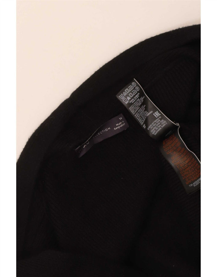 Marks & Spencer Dame Longline Open Cardigan Sweater UK 14 Medium Black