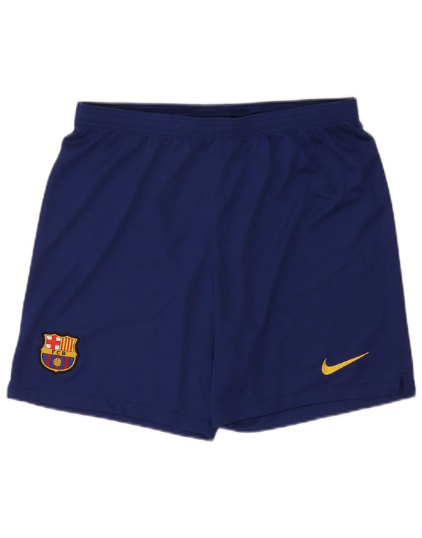 Nike Herre Barcelona Graphic Sports Shorts Large Navy Blue