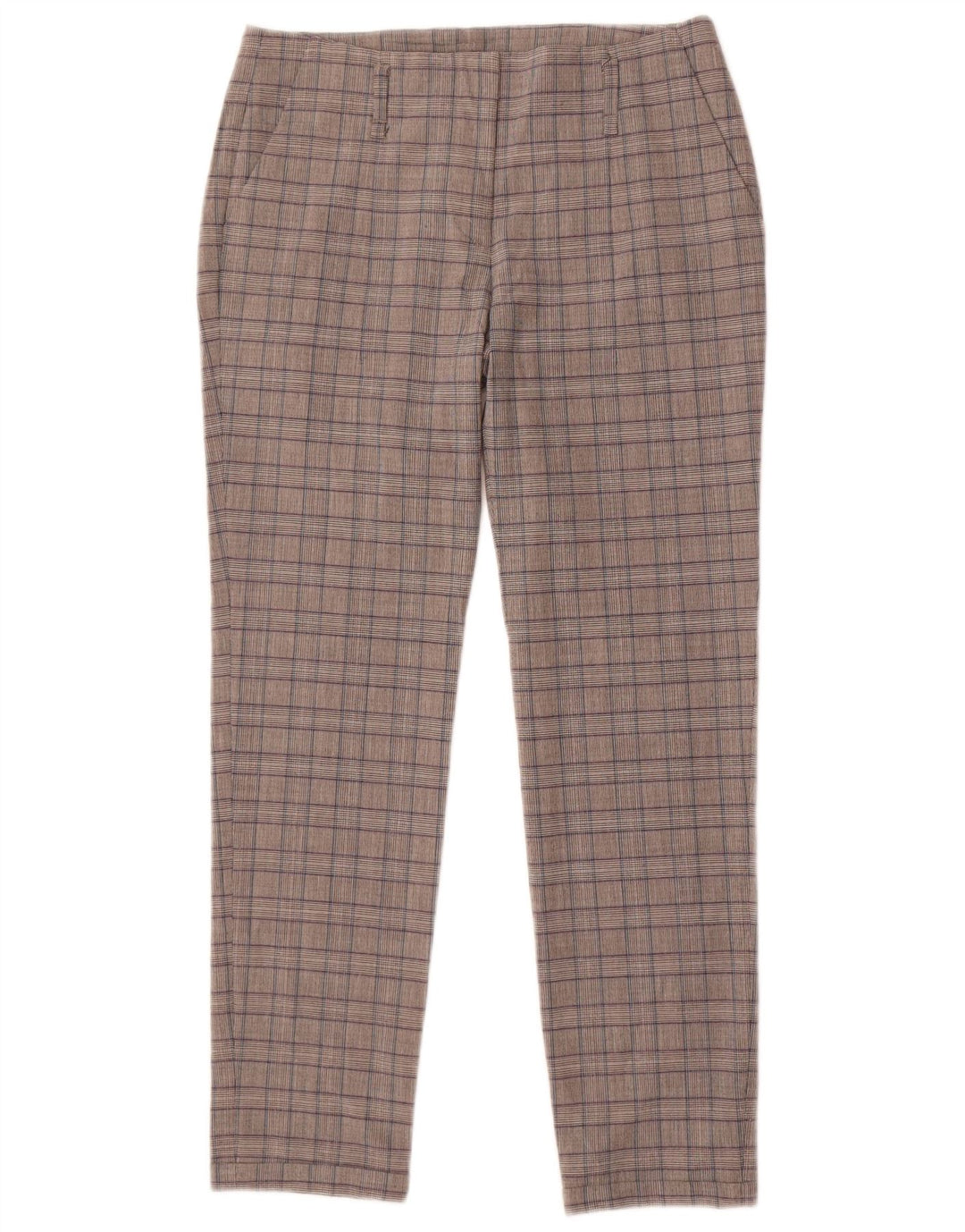 Zara Dame Slim Chino Bukser Small W26 L27 Grå ternet