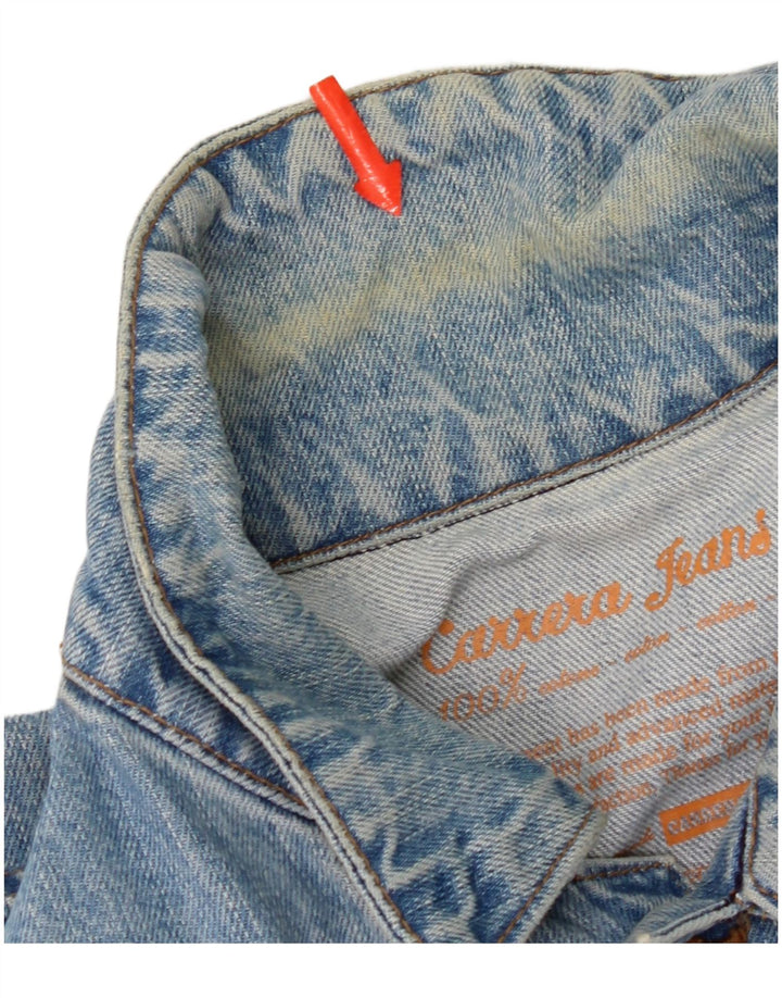 Carrera Herre denimjakke UK 40 Stor Blå Bomuld
