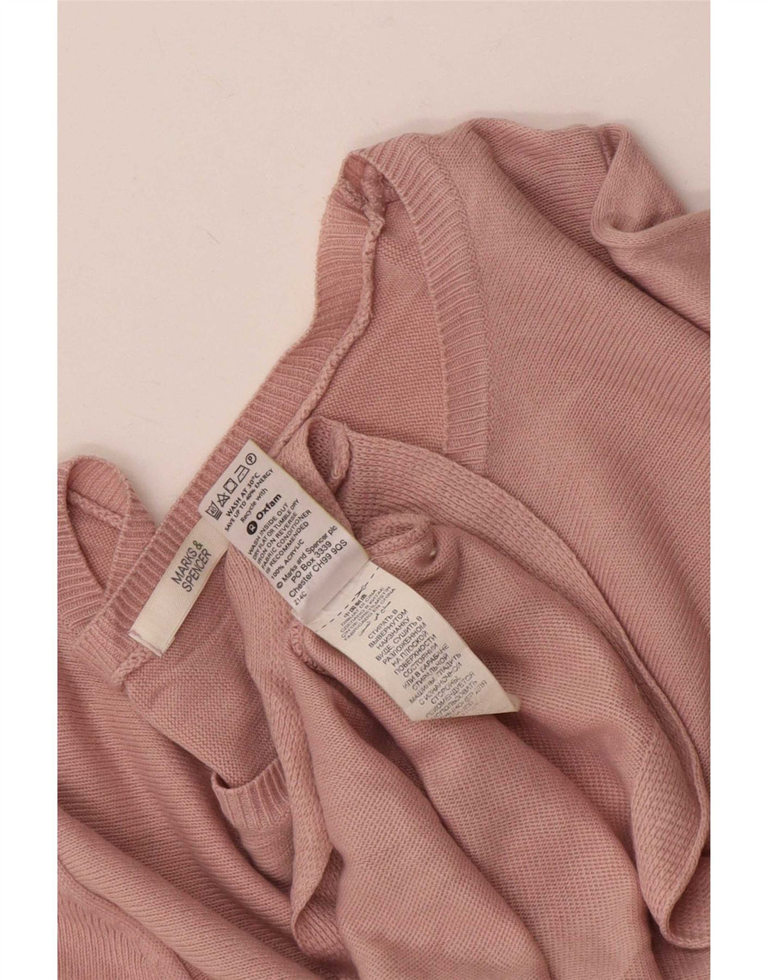 Marks & Spencer Dame Tunikakjole UK 10 Lille Pink Akryl