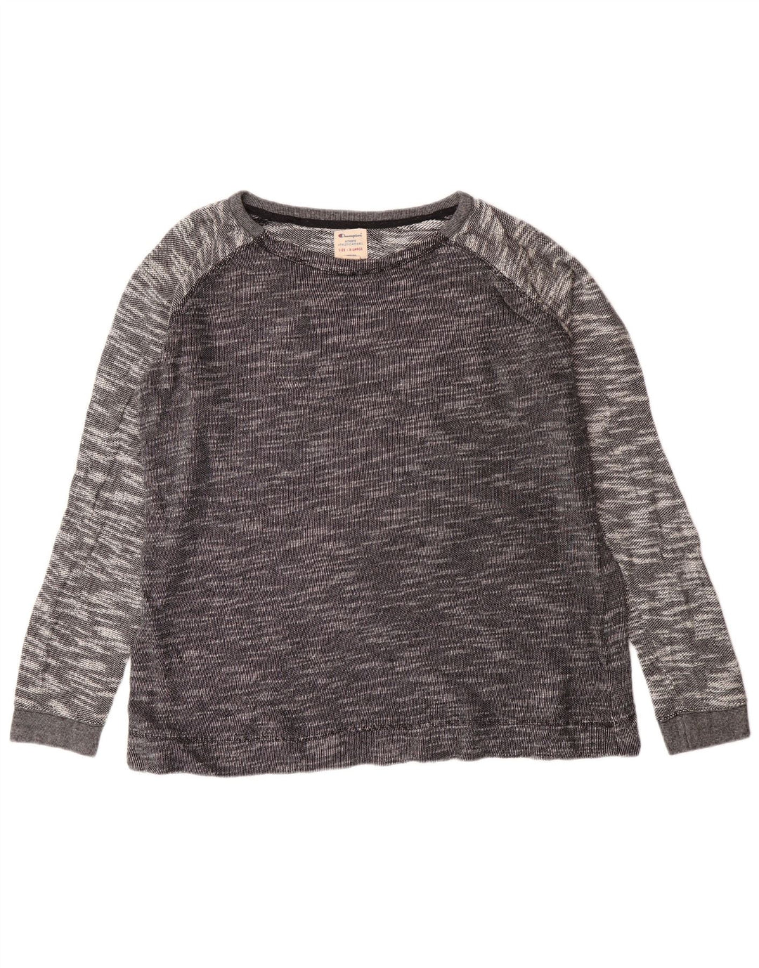 Champion Dame Top Langærmet UK 18 XL Grå Flecked Bomuld