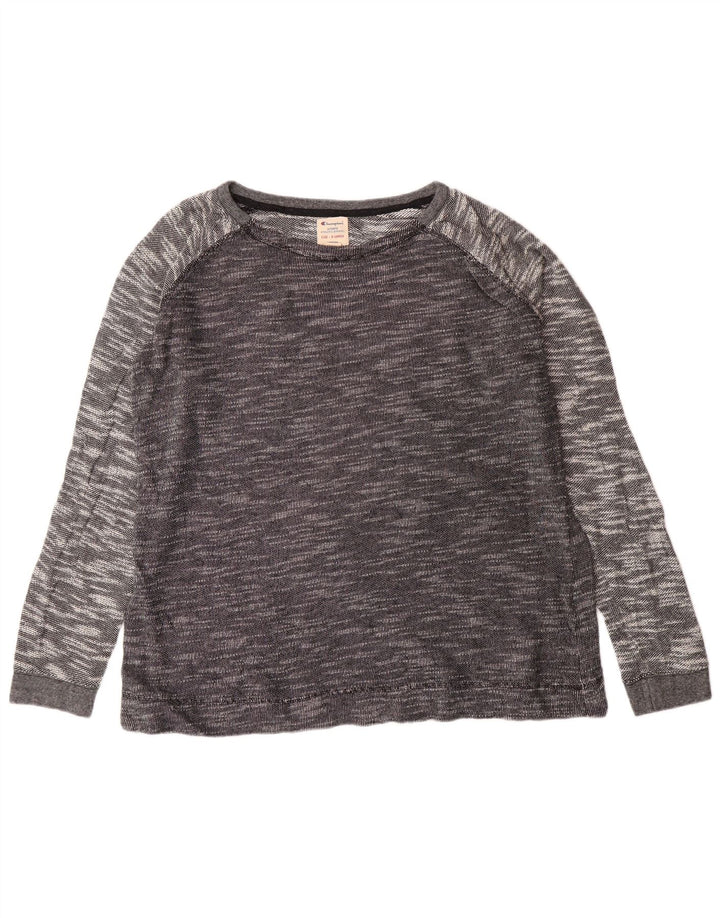 Champion Dame Top Langærmet UK 18 XL Grå Flecked Bomuld