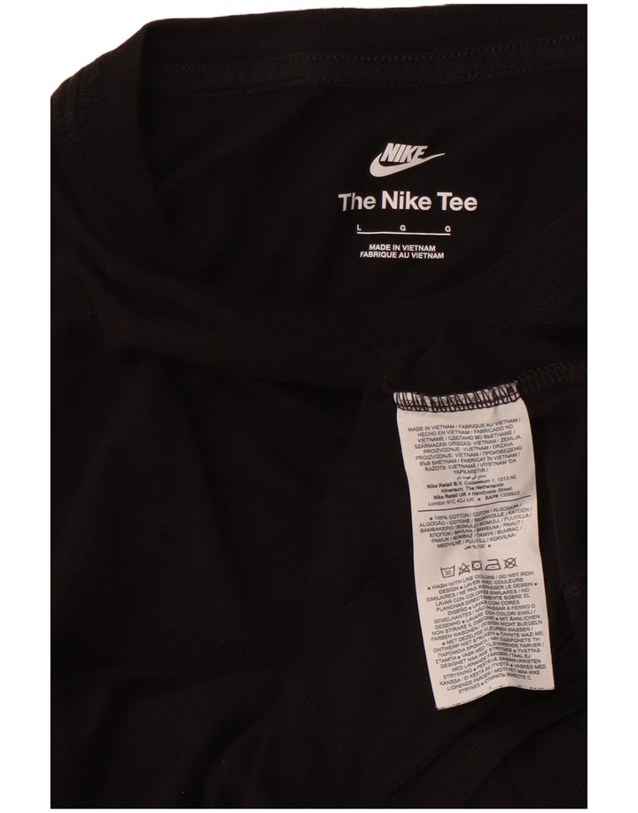 NIKE T-shirt top til mænd, stor sort bomuld