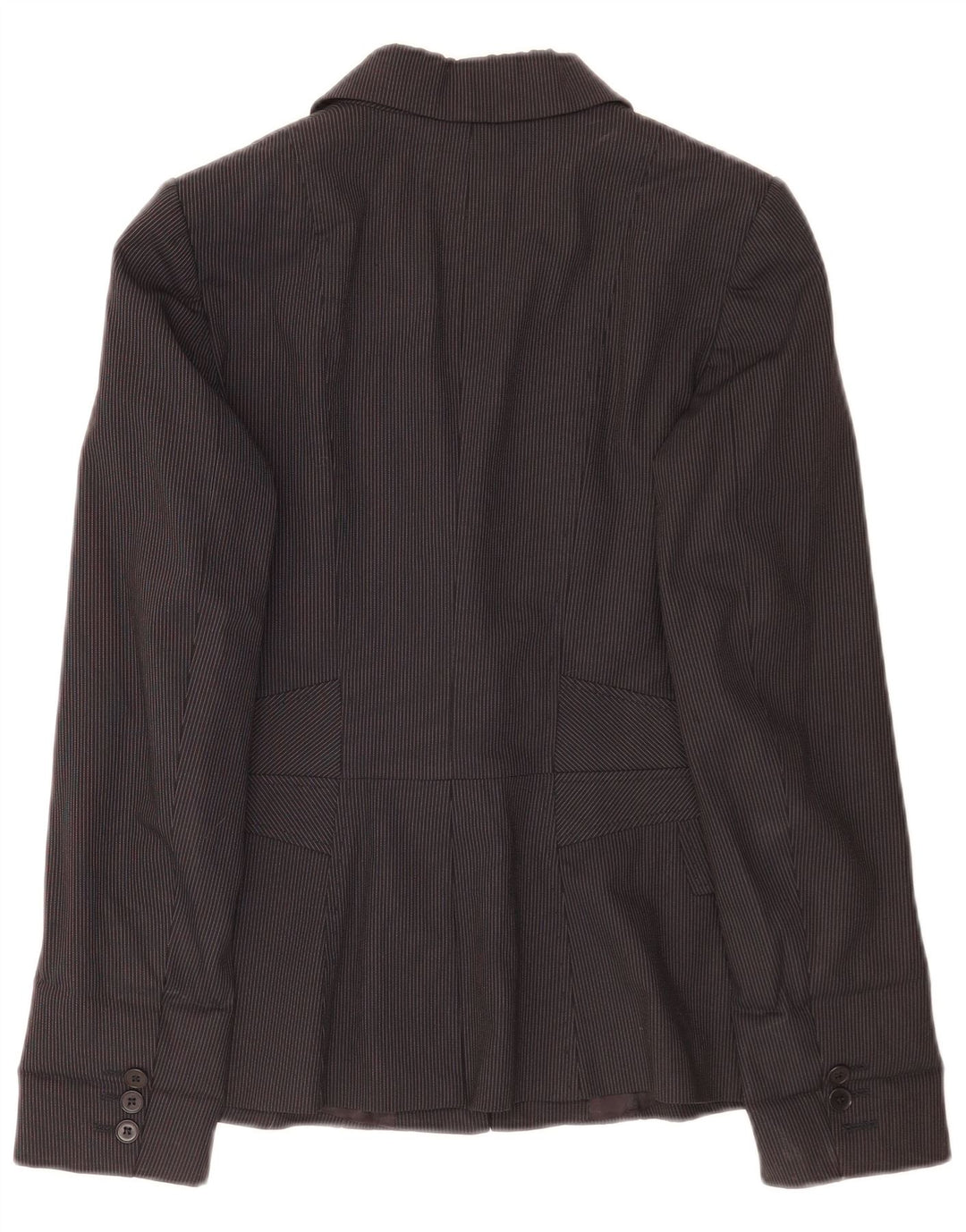 Reiss Dame 1 Knap Blazer Jacket UK 8 Small Black Pinstripe Viscose